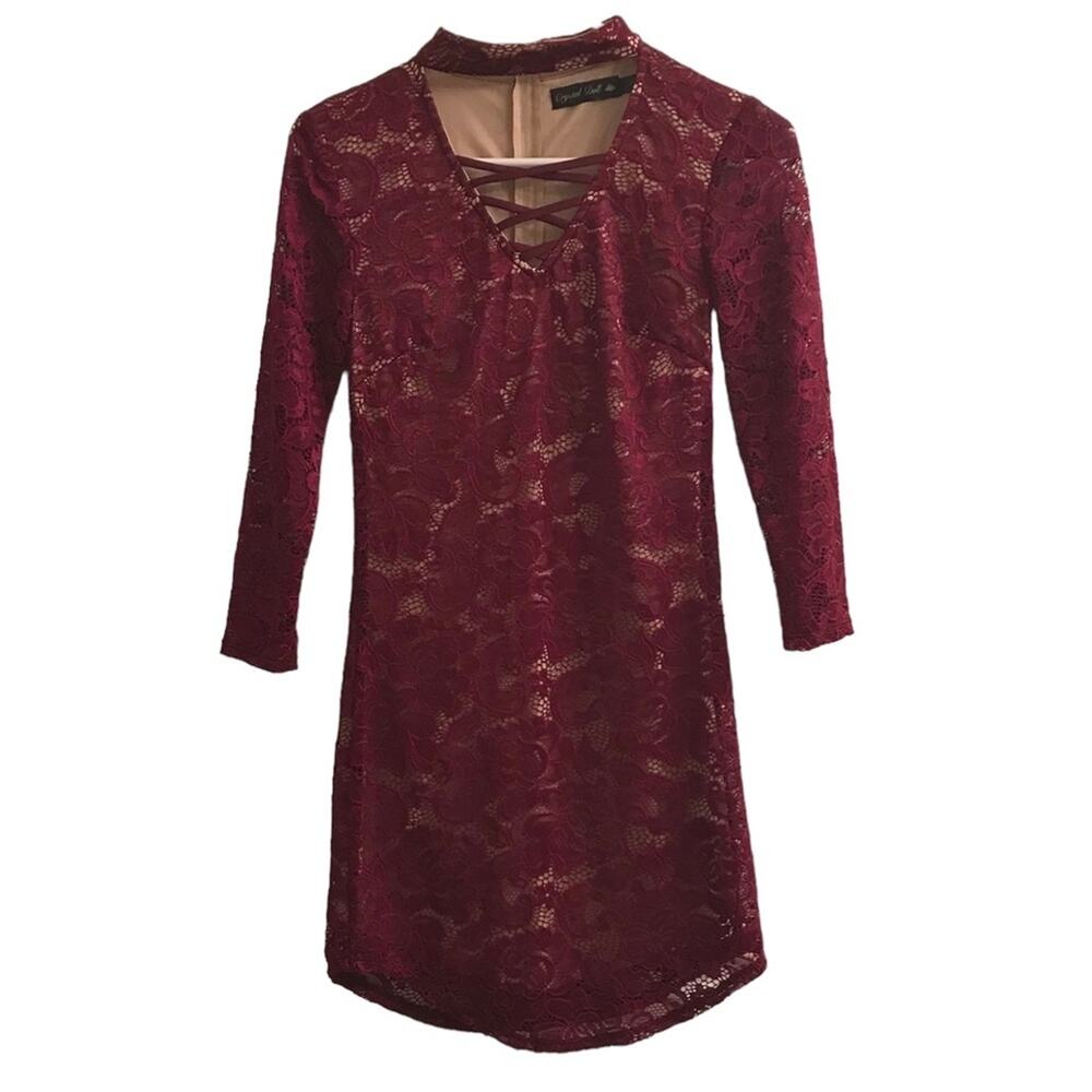 Crystal Doll Lace Choker Dress Juniors Size 3